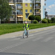 Pierwsi wrocławscy uczniowie przygotowani w stylu holenderskim do jazdy rowerem.